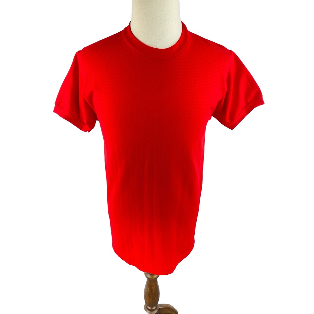 70s Vtg Softball Champs Winona State MWIAA Jersey Shirt Knit‎ Nylon Red Rare - Picture 3 of 8